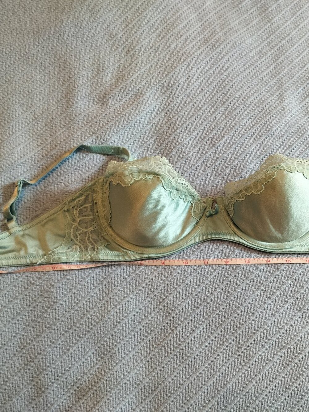 VS Baby Blue Satin-feel Bra 36C
